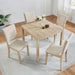 Modern 4 Person Dining Table Set With 4 Chairs Home Essentials