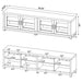 Heron - 4 Door TV Stand With Adjustable Shelving Furniture Max
