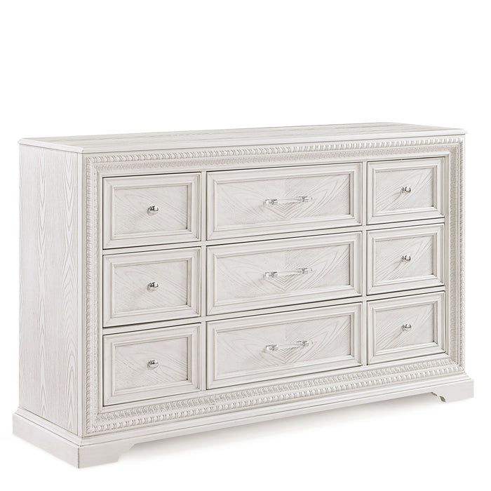 6 Drawer Storage Dresser Antique Wooden Bedroom Furniture - Antique White Home Essentials