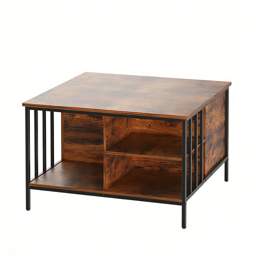 Lift Top Coffee Table With Storage, Adjustable Height Living Room - Black / Brown Home Essentials