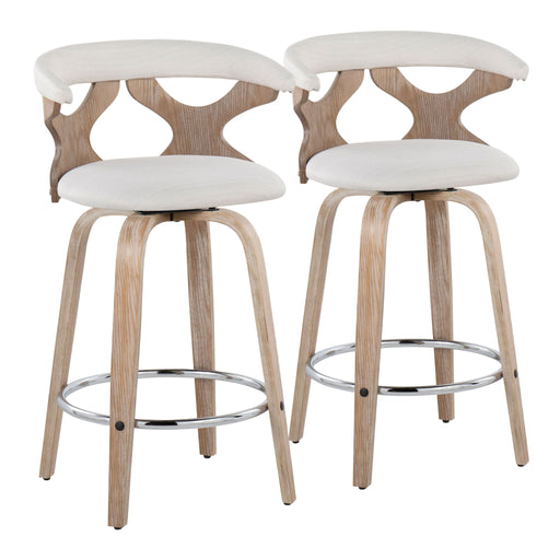 Gardenia - Mid Century Modern Fixed Height Counter Stool With Swivel (Set of 2) Lumi Source