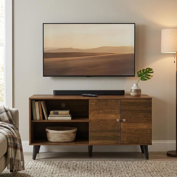 Amidon - TV Stand, With 2 Storage Shelves And 1 Cabinet US Pride