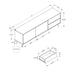 TV Stand Console With Storage Drawers And Cabinets - Walnut 8th Street