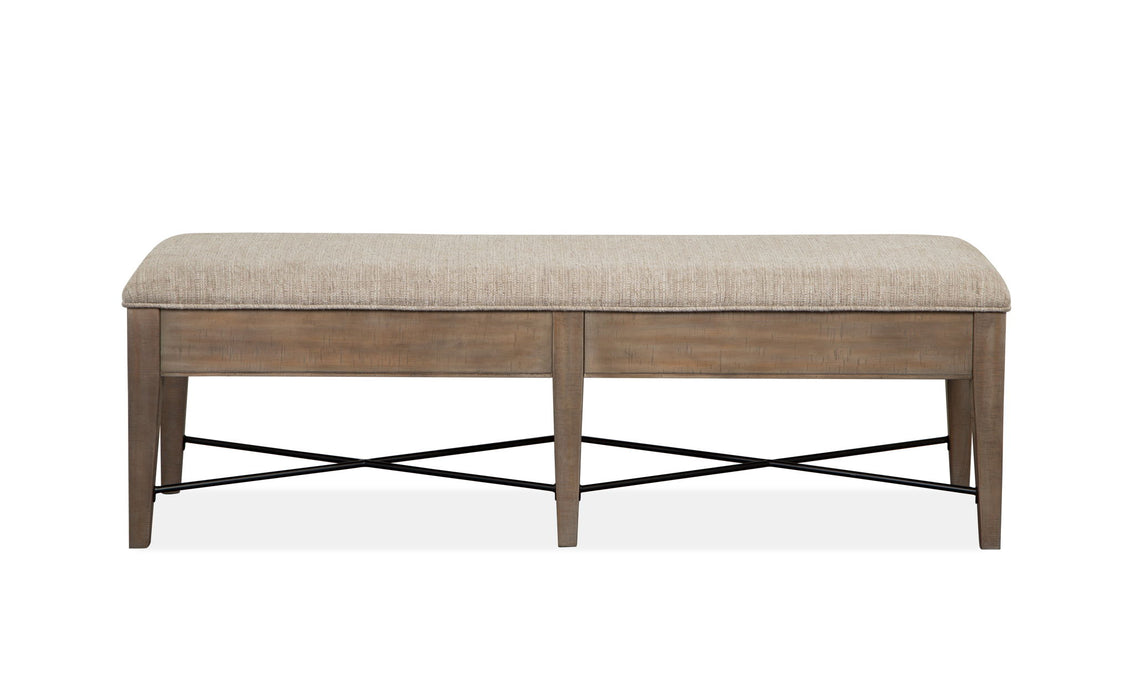 Paxton Place - Bench With Upholstered Seat - Dovetail Gray Magnussen Furniture