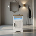 Farmhouse Nightstand With Charging Station & Storage Home Essentials