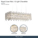 Michael Amini Lighting - Royal Crown Rectangular 12-Light Crystal Chandelier - Clear Michael Amini