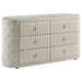 Santiago - 6 Drawer Dresser - Ivory Furniture Max