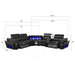 Nova - Sectional With Bluetooth Speaker, LED And Lifting Wine Cabinet Matrix Furniture Group