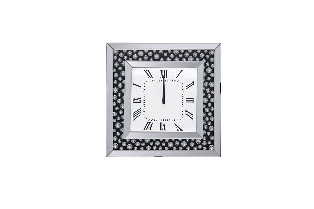 Nysa - Wall Clock - Mirrored & Faux Crystals ACME