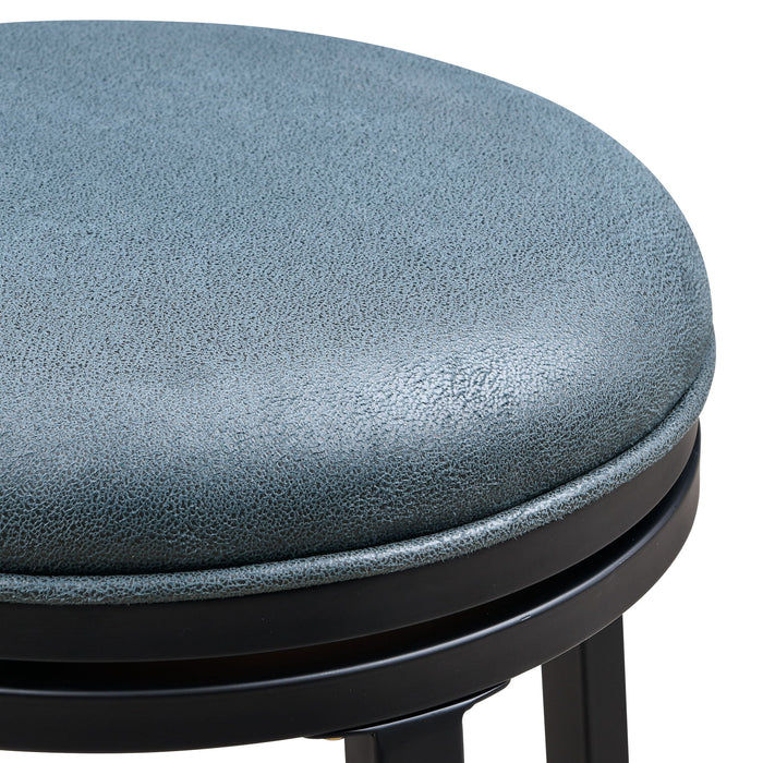 Swivel Bar Stools, Counter Height (Set of 2) - Blue Home Essentials