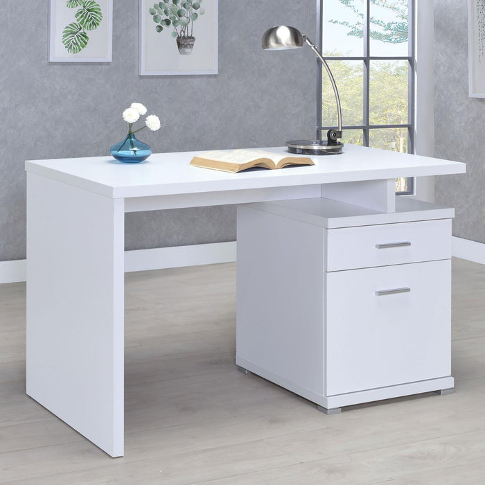 2 Drawer Reversible Office Desk With Modular Design Furniture Max