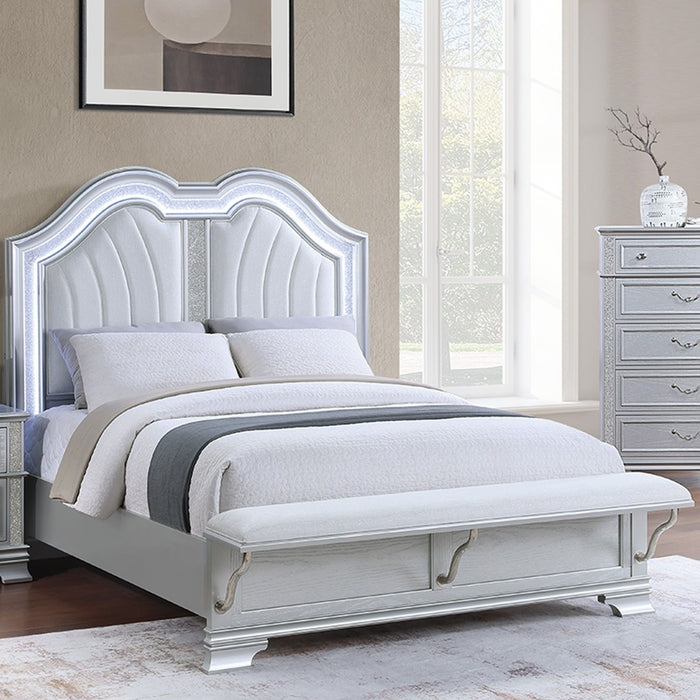 3 Piece Bedroom Set With Elegant Bed, 2 Nightstands Home Essentials