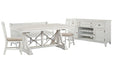 Heron Cove - Extendable Trestle Dining Table Set Magnussen Furniture
