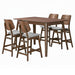 Oscar - Counter Table Set - Walnut New Classic