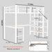 Loft Bed With L-Shaped Desk, Large Storage Space Home Essentials