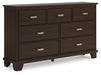 Covetown - Dresser - Dark Brown Signature Design by Ashley®