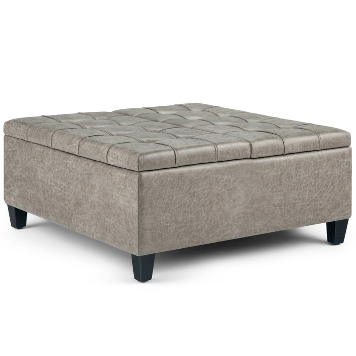 Harrison - Upholstered Coffee Table Storage Ottoman Simpli-Home