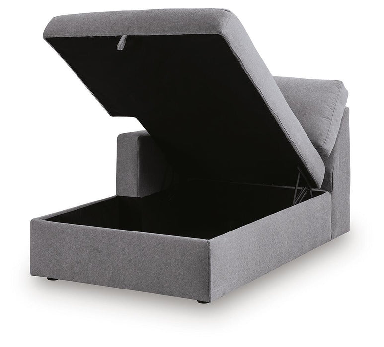 Modmax - LAF Corner Chaise With Storage - Granite Signature Design by Ashley®