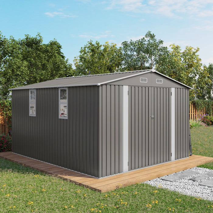 Outdoor Storage Shed With Lockable Doors Daily Nest