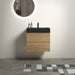 Alice - Natural Oak Bathroom Vanity With Sink, Large Storage Wall Mounted Floating Bathroom Vanity For Modern Bathroom, One-Piece Sink Basin Without Drain Home Essentials