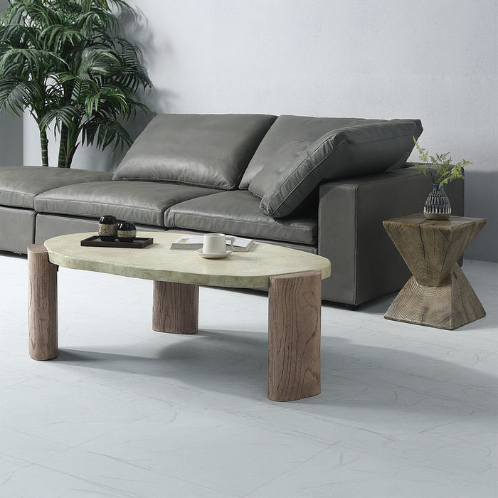 Jacinda - Coffee Table - Weathered Gray & Oak ACME