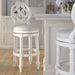Stool With Back And Swivel Upholstered Seat Home Essentials