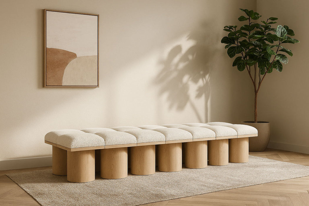 Pavilion - 14 Piece Modular Bench With Natural Base Meridian Furniture