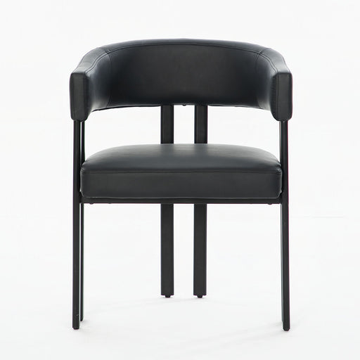 Modern Dining Upholstered Barrel Chair With Curved Back And Armrests Home Essentials