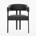 Modern Dining Upholstered Barrel Chair With Curved Back And Armrests Home Essentials
