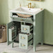 Bathroom Vanity With Sink, 3 Drawers & Cabinet With 2 Tier Door Storage Rack, Soft Close Doors & Drawers Hearth and Haven