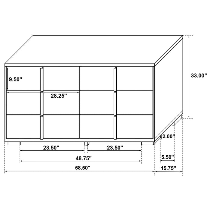 Medici - 6 Drawer Dresser Furniture Max