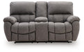 Bakerstein - Power Recline Loveseat/Console/Adjustable Headrest - Galaxy Signature Design by Ashley®