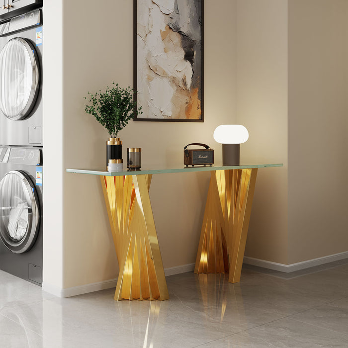 Table With Twisted Fan Shaped Legs Home Essentials