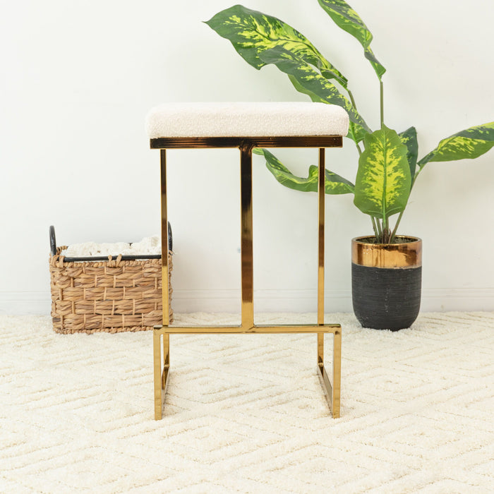 Joel - Mid Century Modern Luxury Upholstered Stool