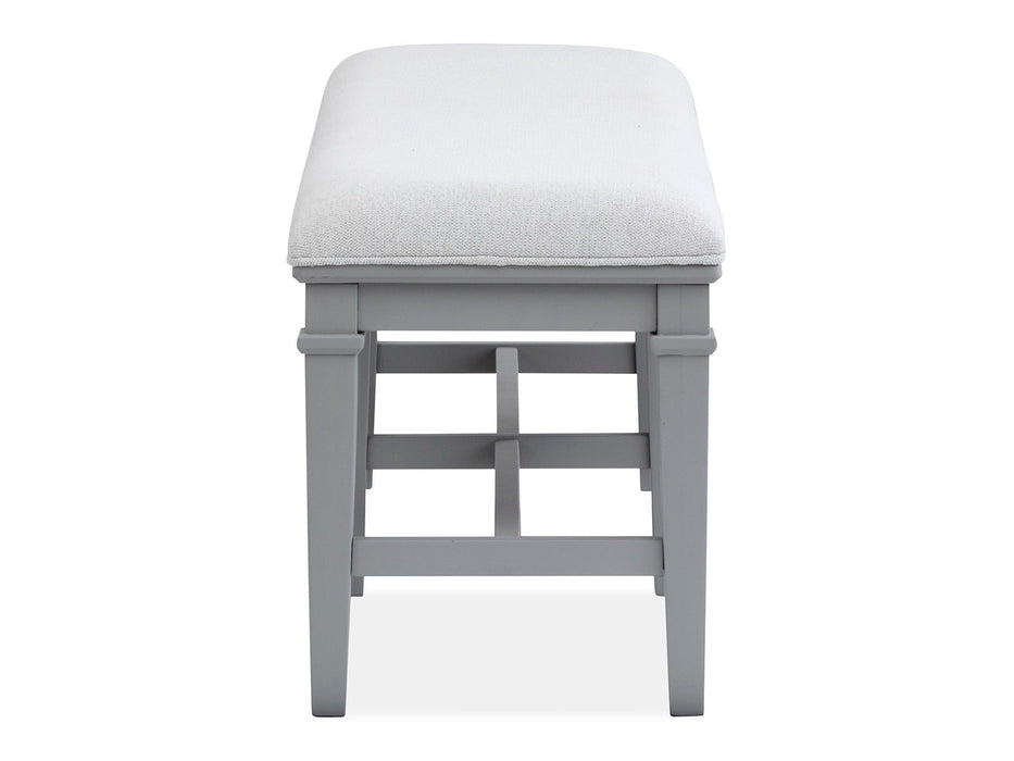 Charleston - Bench With Upholstered Seat - Gray Magnussen Furniture