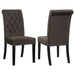 Side Chairs With Tufting Nailhead Trim (Set of 2) - Brown Furniture Max