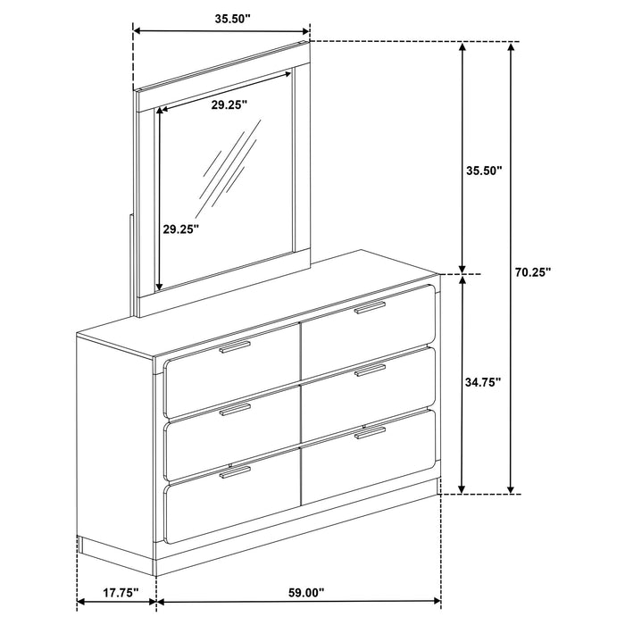 Napa - Dresser With Mirror Furniture Max
