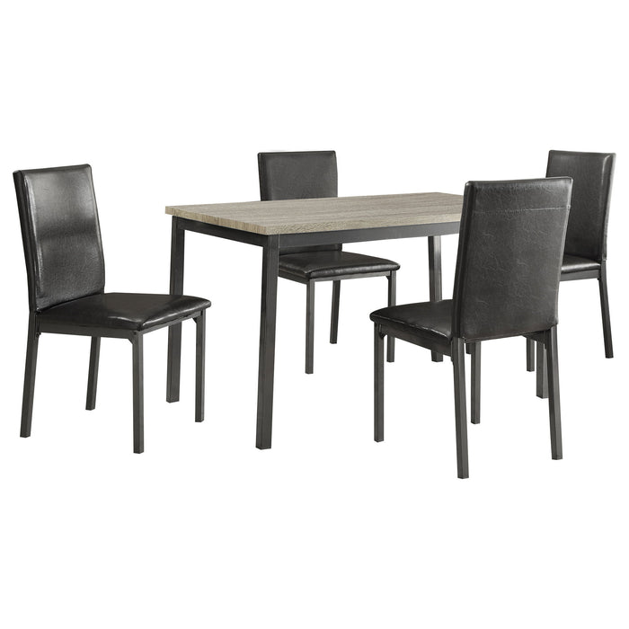 Macy - 5 Piece Dining Set - Black