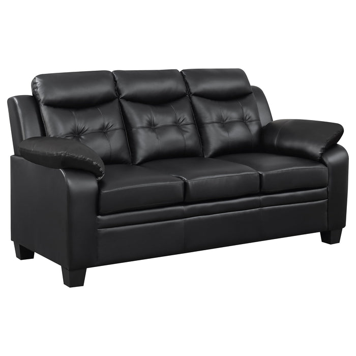 Eaton - Padded Sofa With Tufted Design - Black Furniture Max