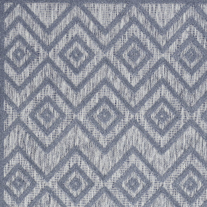 4' X 6' Argyle Indoor / Outdoor Area Rug - Denim Blue