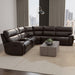 Brazil - Power Sectional With Adjustable Headrest & Footrest - Dark Brown Home Essentials