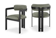 Aurum - Vegan Leather Upholstered Dining Chair With Graphite Black Base (Set of 2) Meridian Furniture