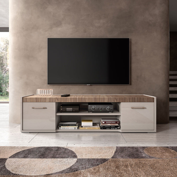 Nora - 3 Door TV Unit - Beige / Light Brown Status Italy
