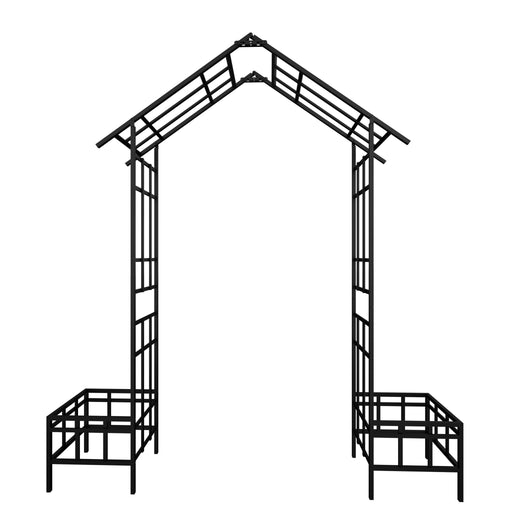 Garden Arch With Adjustable & Climbing Plants Support - Black Daily Nest