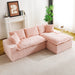 Modular Sofa, Convertible Twin Seat With Chaise Lounge Home Essentials
