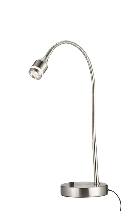 Metal LED Adjustable Desk Lamp - Brushed Steel