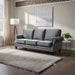 3 Seater Sofa With Nailhead Trim And Turned Legs For Living Room US Pride