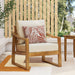 Outdoor Acacia Wood Club Chairs With Water Resistant Cushions - Teak / Beige Noble House