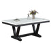 Dining Table With V - Legs Rectangular Furniture - Antique Black Home Essentials