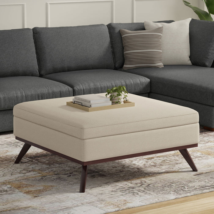 Owen - Multifunctional Square Coffee Table Storage Ottoman Simpli-Home